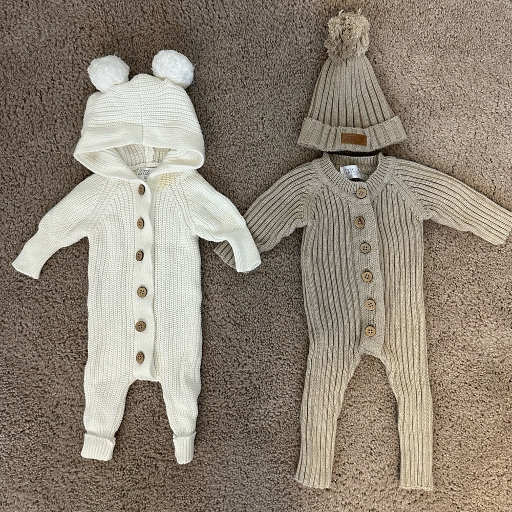 knitted romper bundle, Australian made